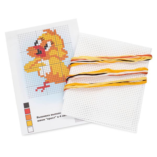 Набор для вышивания нитками РС Студия, Цыпленок 9х7см