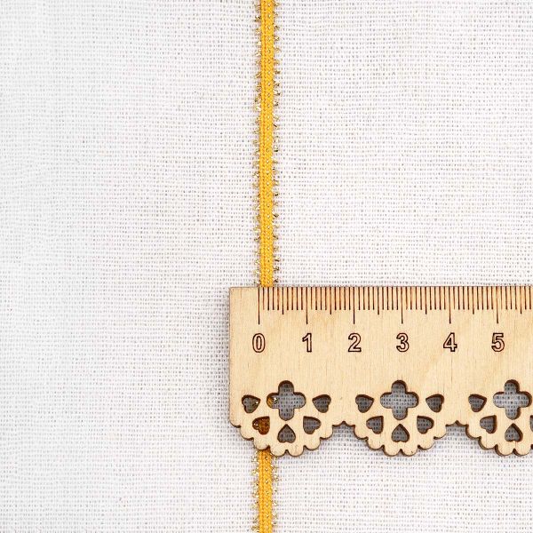 Шнур отделочный плетеный ⌀6.0 мм / 30 метров, желтый, С886Г7