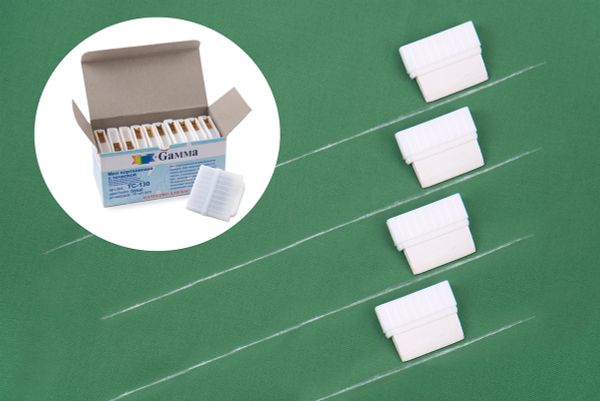 Мел портновский с точилкой, 10 шт, белый, Gamma ТС-130