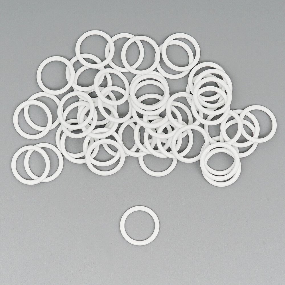 Кольца для бюстгальтера металл ⌀12.0 мм, 50 шт, белый
