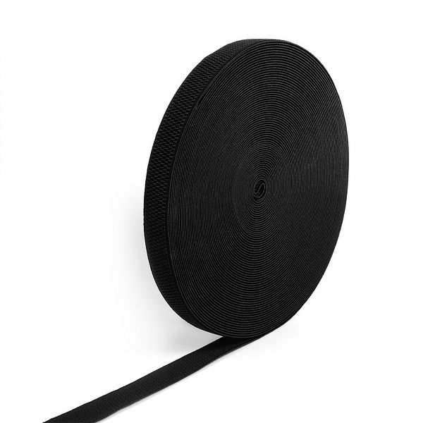 Резинка для подтяжек (помочная) 20.0 мм / 25 метров, ультра, F322 черный