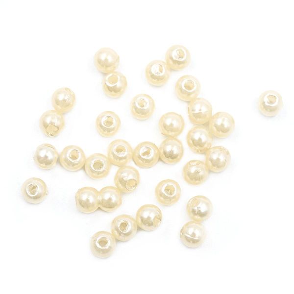 Бусины пластик (жемчуг) ⌀4 мм, 25 г, Astra&Craft, 003 NL телесный