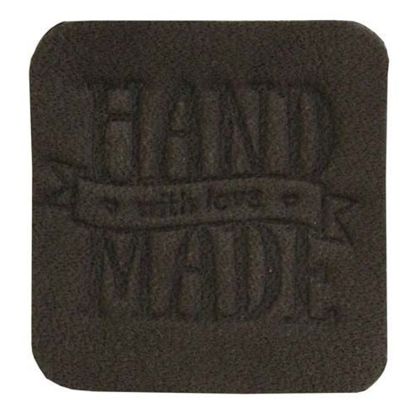 Термоаппликация из кожи Hand Made 3х3см, 100% кожа, 42 темно-коричневый