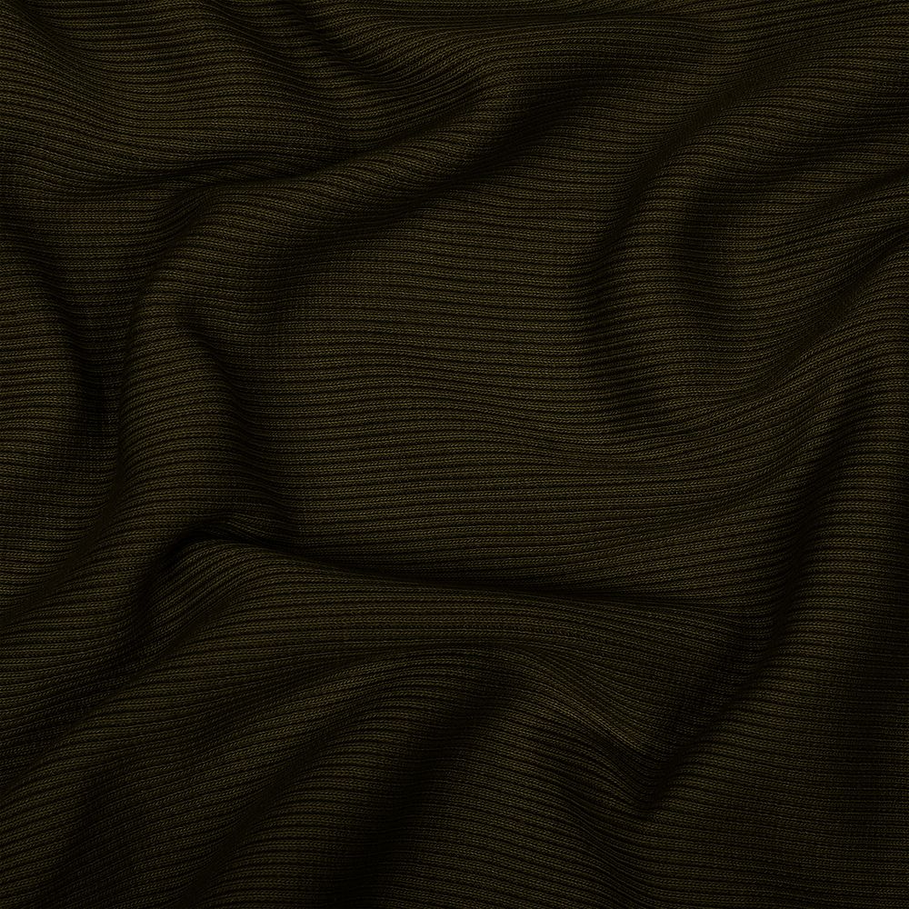 Кашкорсе трикотажное полотно 400 г/м², 60+60 см, тем.хаки, 60м /TOS/