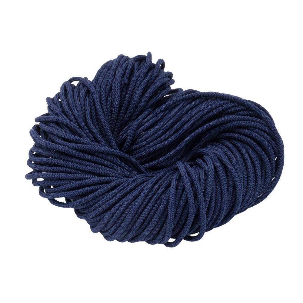 Шнур эластичный вязаный 4.5 мм / 50м (полиэстер 86%, латекс 14%) (темно-синий), Р2691