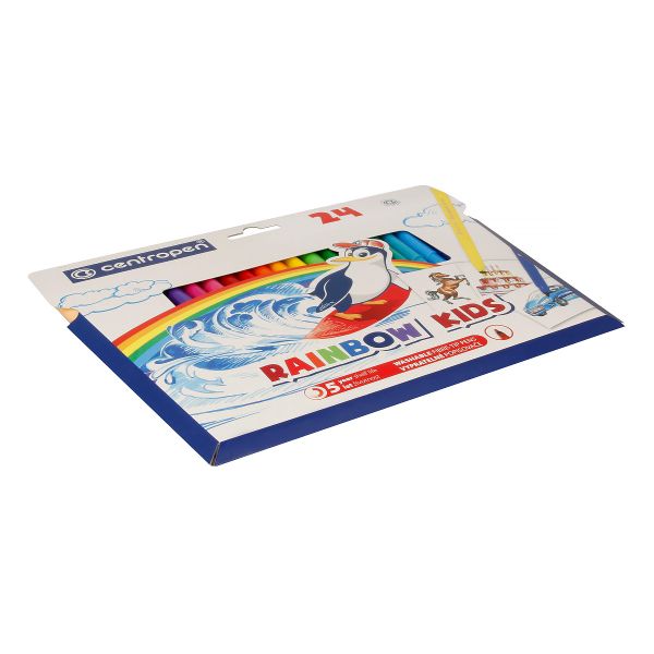 Набор цветных фломастеров RAINBOW KIDS PA 24 цв, 7550/24, Centropen