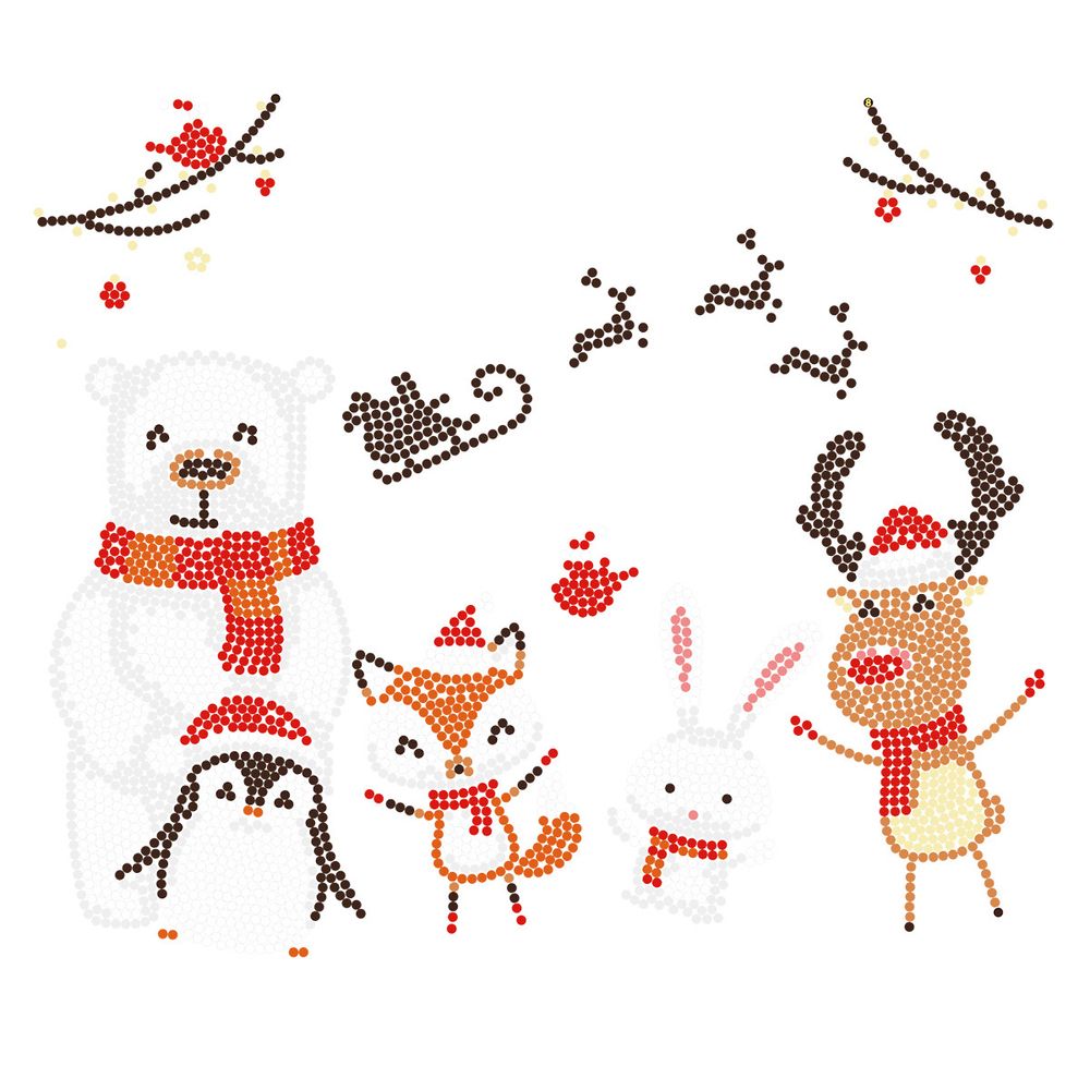 Алмазная (кристальная) мозаика Фрея ALBP-321, постер Лесные друзья, 30х30 см