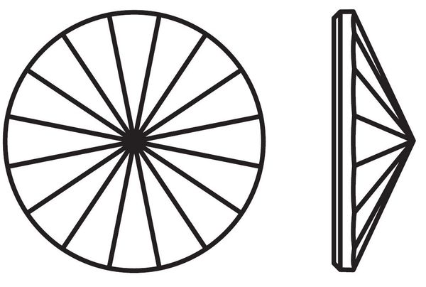 Стразы неклеевые стекло 10 мм, 72 шт, белый (crystal), Preciosa 438-11-301