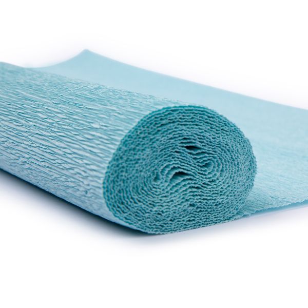 Бумага гофрированная (креповая) 180 г/м², 50 см / 2.5 метра, 20/E3 голубой, Blumentag GOF-180