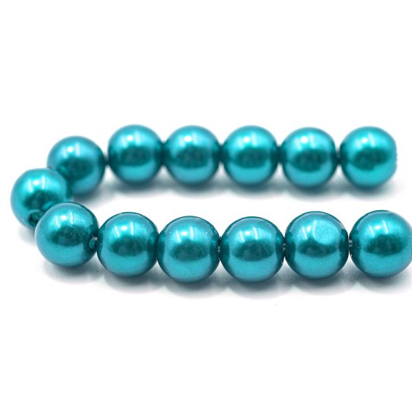 Бусины пластик (жемчуг) ⌀8 мм, 25 г, Astra&Craft, 030 NL морская волна