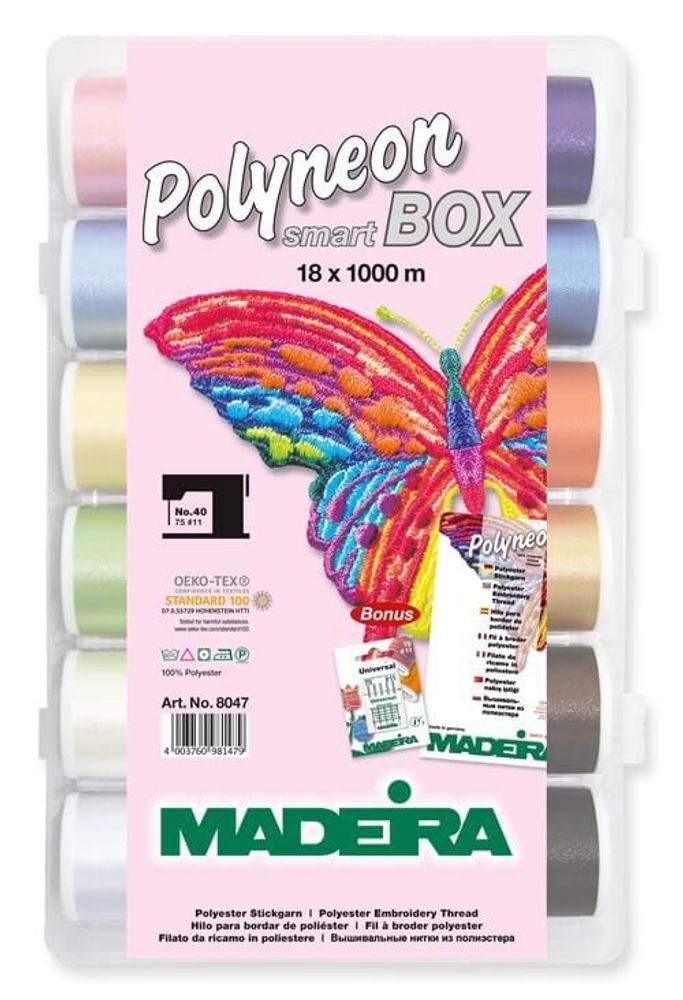 Швейные нитки (набор) Madeira Polyneon 18х1000м, 8047