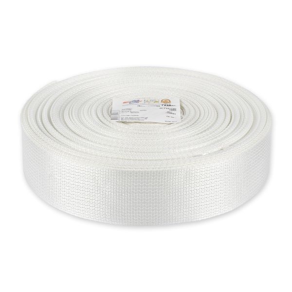 Стропа (ременная лента) 50 мм / 30 метров, толщ. 1.11 мм, [40.15 г/пог.м], 100% п/а, 01 белый, Gamma 8с710
