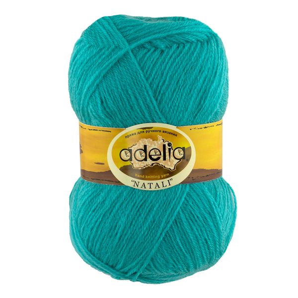 Пряжа Adelia Natali / уп.10 мот. по 50г, 300м, 25 св.бирюзовый