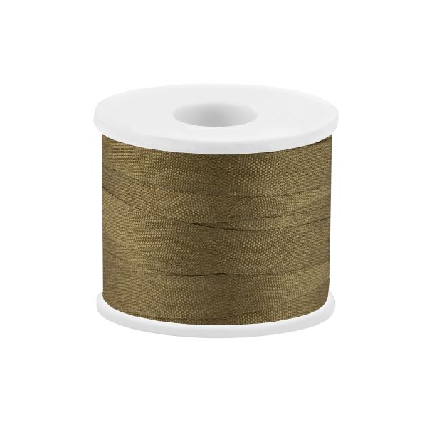 Лента (тесьма) шелковая 7.0 мм / 45.5±0.5 метров, №214 т. оливковый, Gamma SR-7