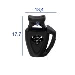 Фиксатор (зажим) для шнура пластик 1 отв., ⌀3.0 мм, 24 шт, №01 черный, Micron A 8838