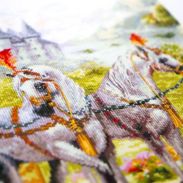 Набор для вышивания нитками Чудесная игла Premium, Тайное свидание 47х27 см