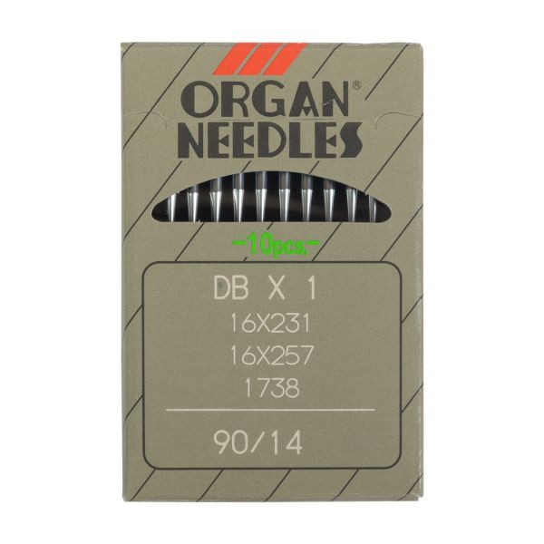 Иглы для промышленных швейных машин Organ DB*1738 / DB*1, 10 шт, 090