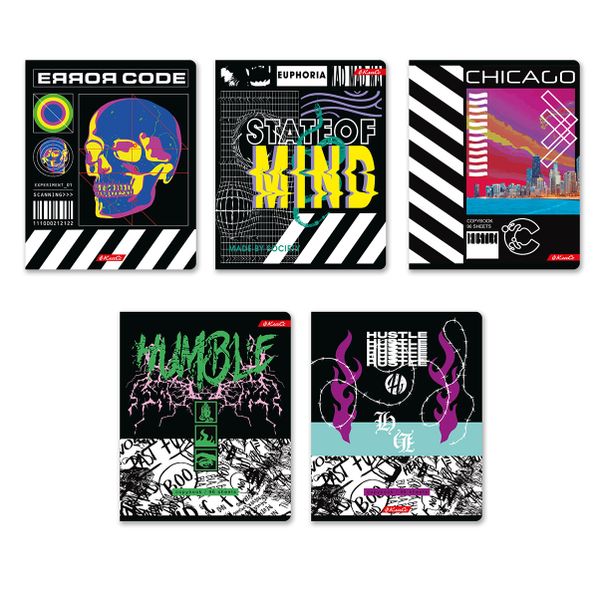 Тетрадь ученическая общая, выборочный лак A5+ 96 л. на скобе 65 г/м², белизна 100%, 5 шт, линия в термоусадочной пленке, 000343 Драйв, Светоч 96ТСК5_4_3_2