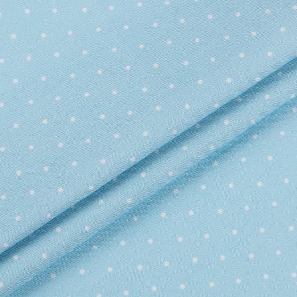 Ткань для пэчворка Peppy Бабушкин сундучок 100х112 см, 140±5 г/м², БС-52 горох голубой