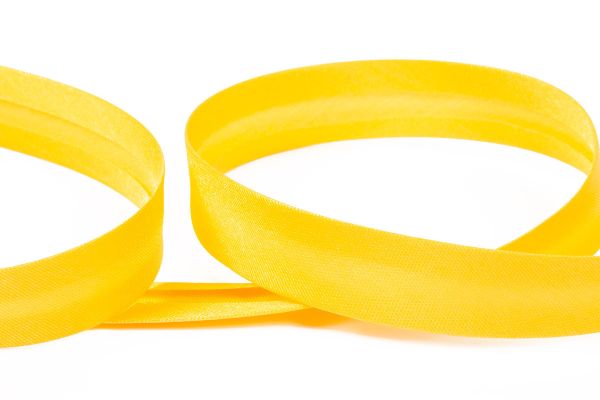 Косая бейка атласная 15 мм / 132±1 метра, 015 желтый, Gamma GK-15P