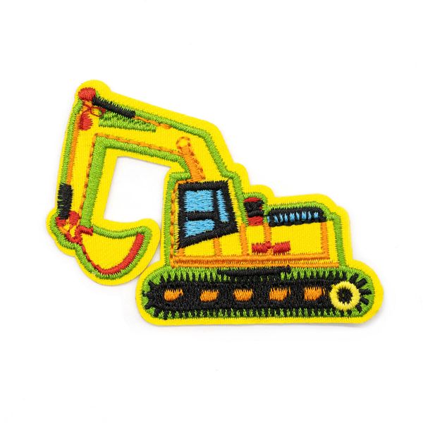 Термоаппликация Экскаватор, желтый 5,4х7,9см, Hobby&Pro