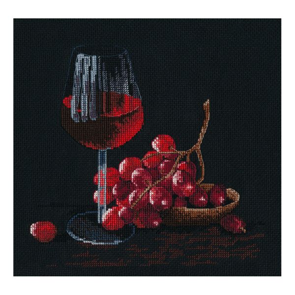 Набор для вышивания нитками Овен, Бокал вина 21х20см