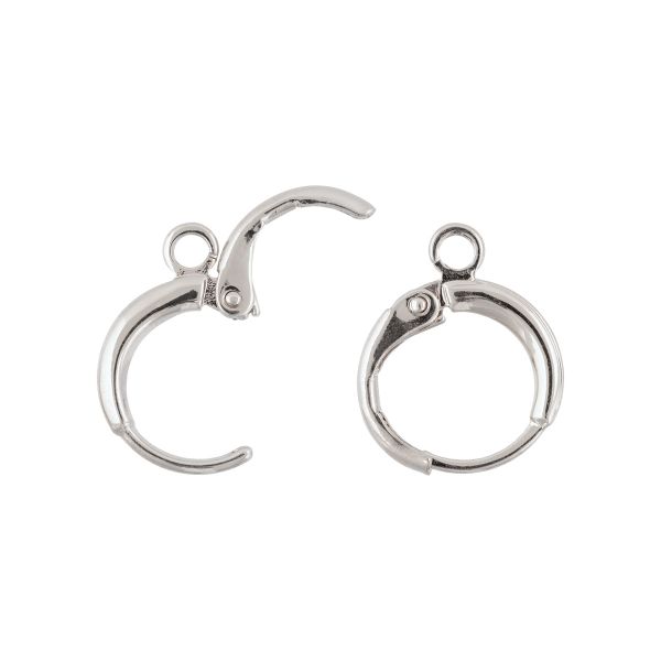 Швензы 11.5х15 мм, 10 шт (5х2 шт), №01 серебро, Zlatka FMK-H08