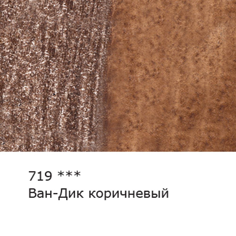 Карандаш акварельный художественный заточенный, 6 шт, 719 Ван Дик коричневый (Van Dyke brown), Vista-Artista Gallery VGWP