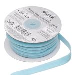 Лента бархатная (тесьма) эластичная 12.0 мм / 16.5±0.5 метра, №603 (14-4316) голубой, Blitz VRE-12