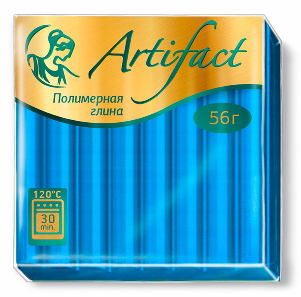 Полимерная глина Артефакт, АФ.821776/F7960 флуоресцентный, цв. Голубой 56 г