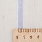 Лента бархатная (тесьма) с люрексом 10.0 мм / 32.9±2 метров, 01 белый