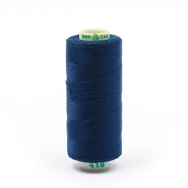 Нитки швейные бытовые Dor Tak 40/2, 366 м / 10 кат., 416 синий