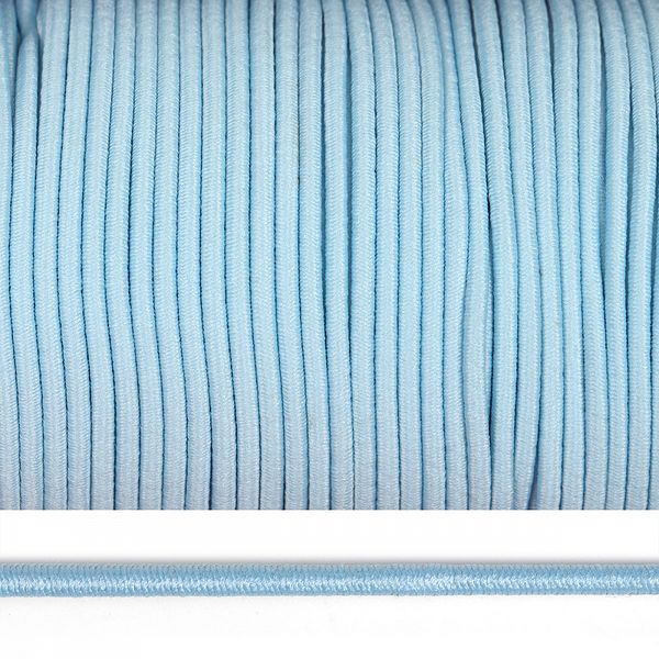 Резинка шляпная (шнур эластичный) ⌀3.0 мм / 100 метров, цв.F184 голубой