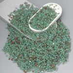 Бусины акрил 4х7 мм, 500 г, прозрач. в цвете, шайба, AD025 нефрит, (7748710)2460 , Astra&Craft