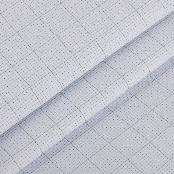 Канва Aida 14 ct, 150 см / 10 метров, бл.бл.голубой в клетку, Gamma K04R