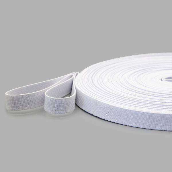 Резинка башмачная 15.0 мм / 25 метров, вязаная, белый