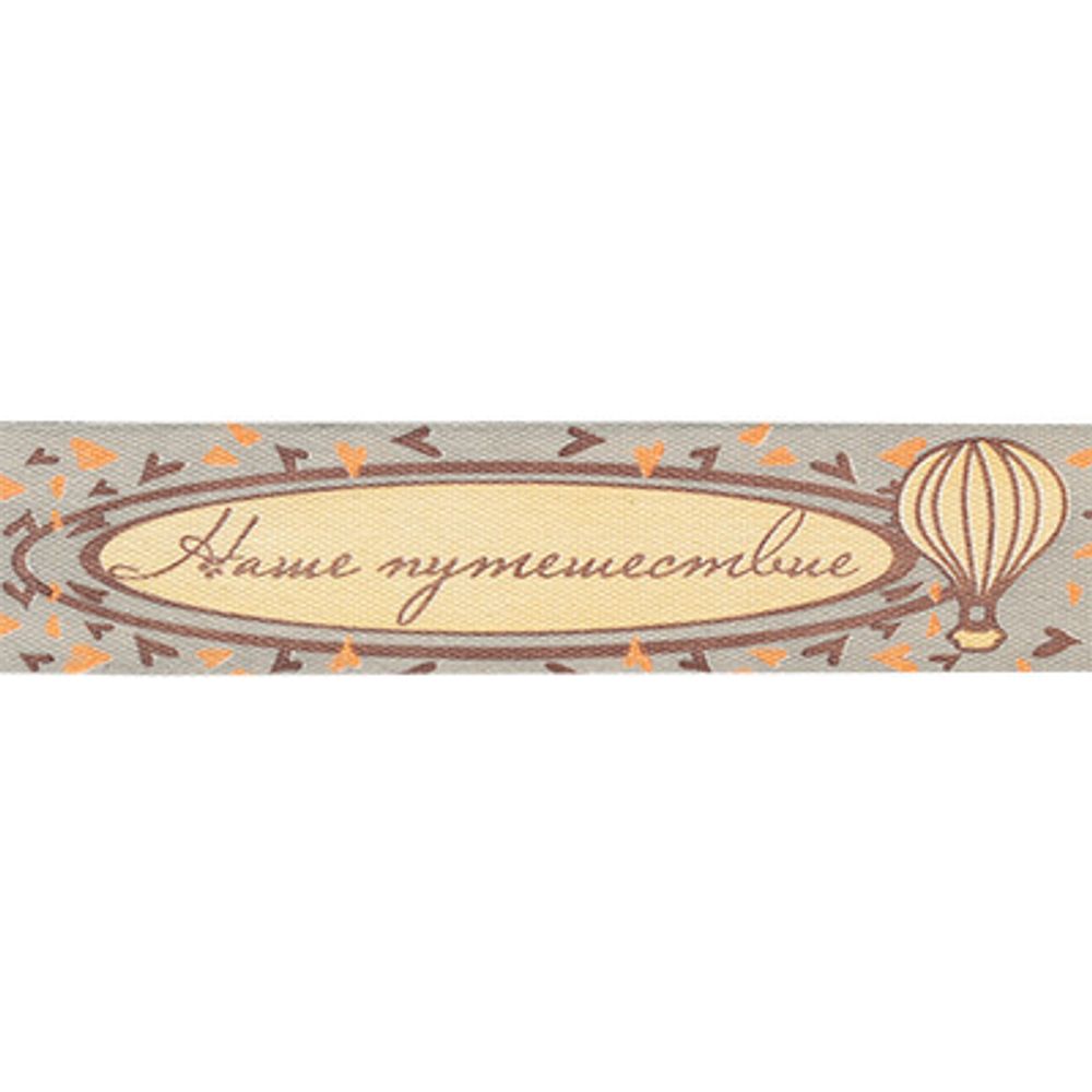 Лента хлопок с рисунком 20.0 мм / 5 шт по 3 метра, S3_108/099/101 Наше путешествие, CLP-203 Gamma