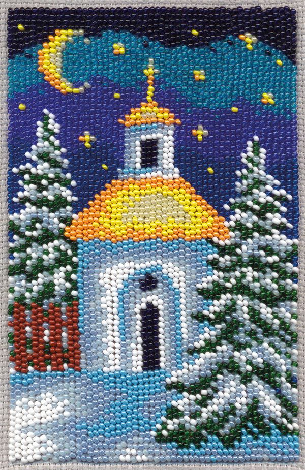 Набор для вышивания бисером Klart, Часовенка, 9х14 см