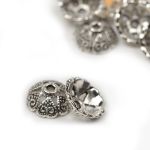 Шапочки для бусин цв. серебро 8мм, уп.50 шт