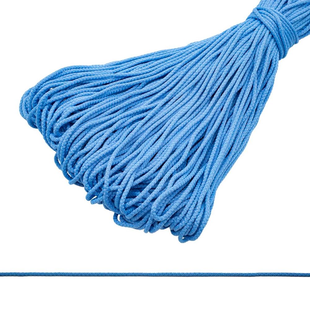 Шнур плетеный 4.0-5.0 мм / 100 метров, 001 голубой