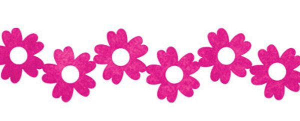 Лента из фетра 5 шт по 1 м, O078 фуксия, Annet JFC-01