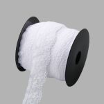 Кружево эластичное (стрейч) 25 мм / 50 метров, отбеленный, К009.025