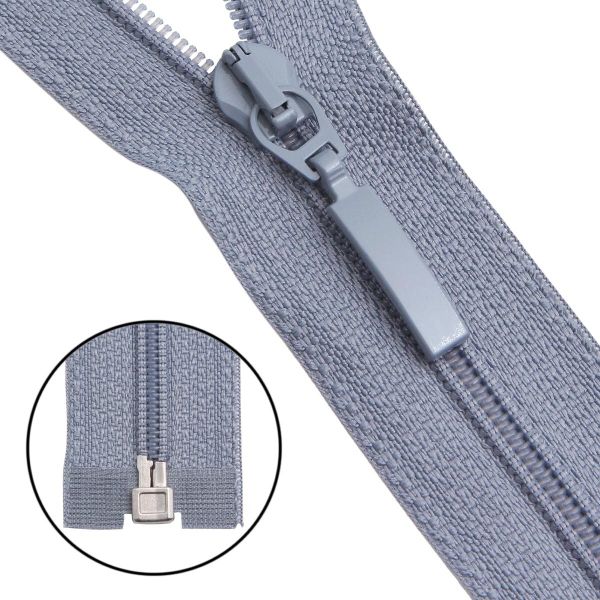 Молния спираль (витая) Arta Т5 (5 мм) 1 зам., разъем., 70 см, цв. 243 серый, уп.5 шт