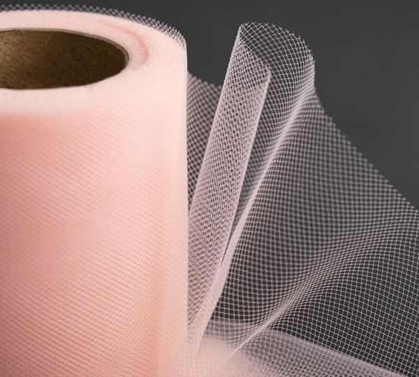 Фатин на шпульке средней жесткости, 100% нейлон, 150 мм, 15 розово-бежевый, 22,86м, Gamma FTN/R