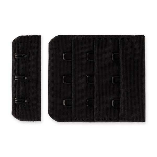 Застежки для бюстгальтера текстильные 45 мм, 50 шт, нейлон, черный, Blitz ZB45-33