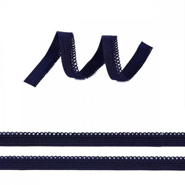 Резинка бельевая (ажурная) 10.0 мм / 1000 метров, RB03 темно-синий 061