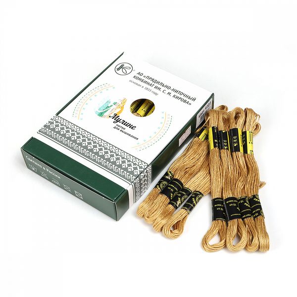 Мулине ПНК им.Кирова цв.9101 бежевый, 24 мотка по 8 метров