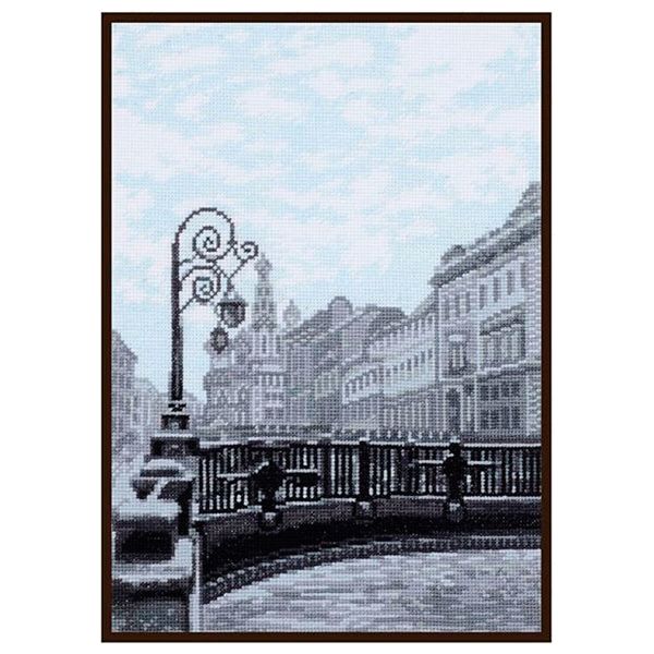 Набор для вышивания нитками Палитра, Итальянский мост. Санкт-Петербург 19х27 см