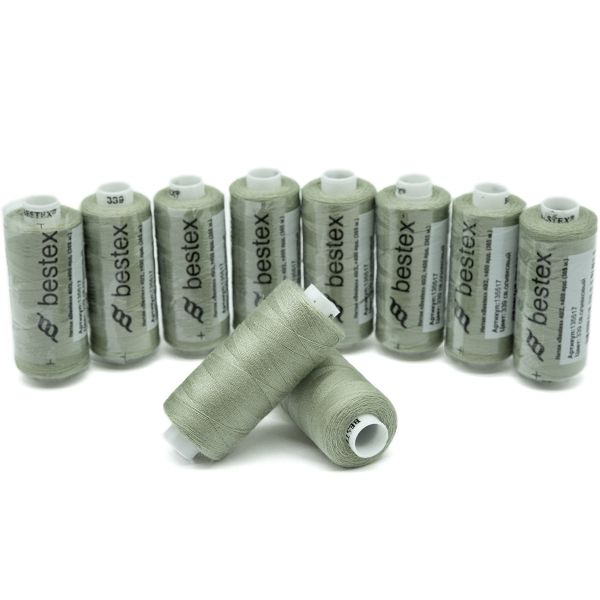 Нитки швейные бытовые Bestex 40/2, 365 м (400 ярд) / 10 кат., 339 светло-оливковый