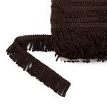 Бахрома отделочная 35.0 мм / 25 метров, витая, 200 т.коричневый, Gamma 442